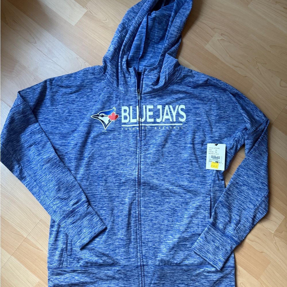 MLB Blue Jays Heathered Royal Blue Full-Zip Hoodie